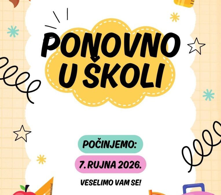 OBAVIJEST – PRVI DAN NASTAVE